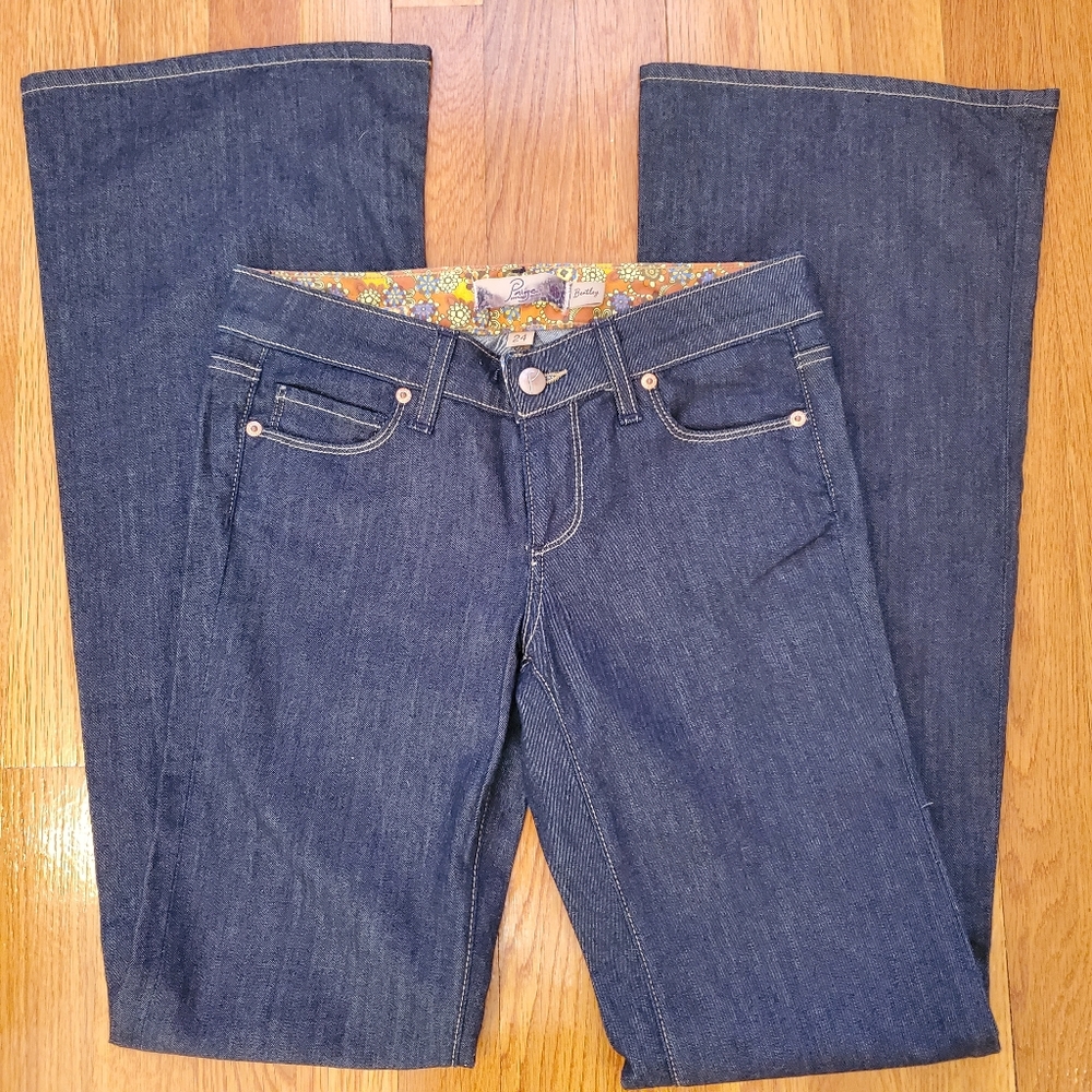 Paige Bentley Low-Rise Wide Leg Trouser Jeans